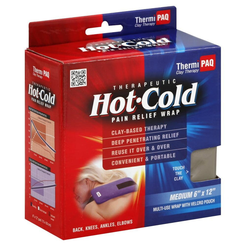 ThermiPaq ThermiPaq Pain Relief Wrap, Therapeutic Hot & Cold, Medium Hot & Cold Therapies White Smoke