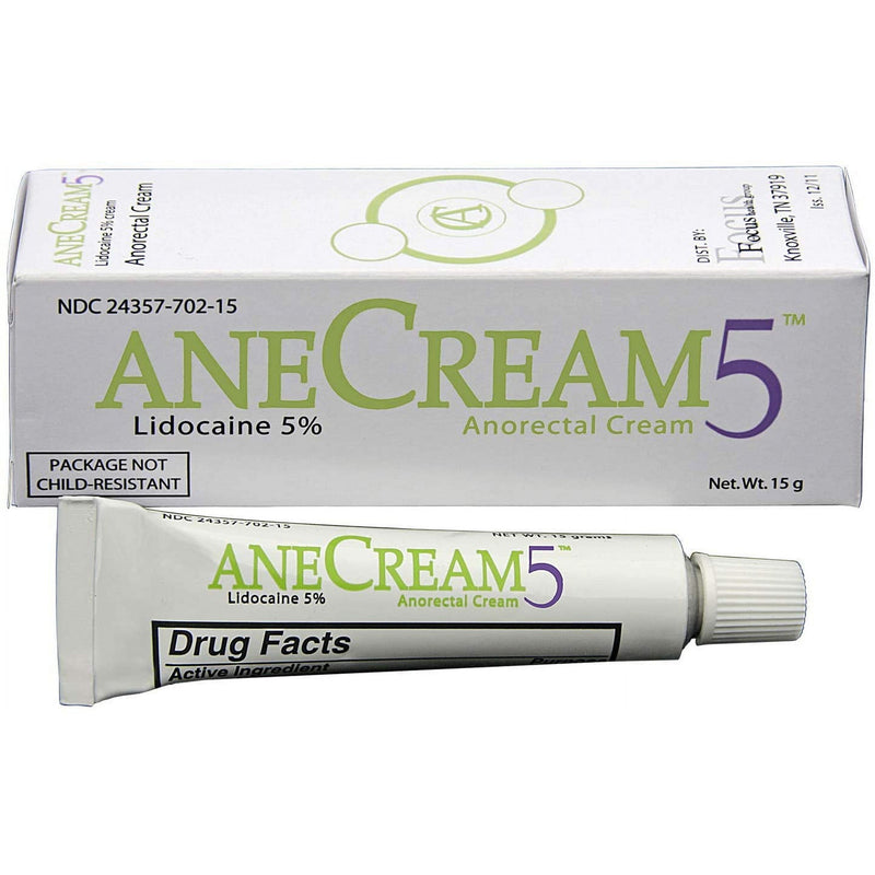 AneCream5 AneCream5  5% 15 Gm Medicine Cabinets White Smoke