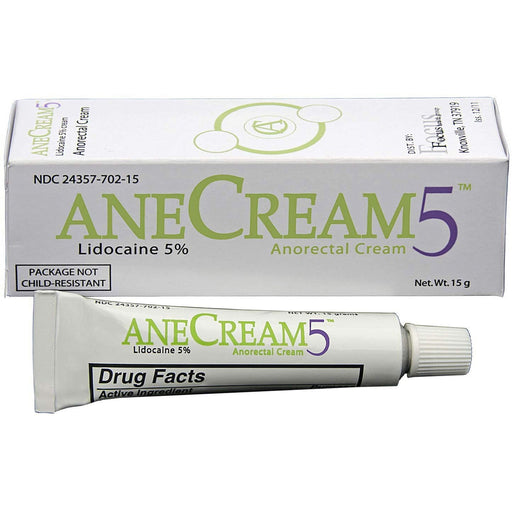 AneCream5 AneCream5  5% 15 Gm Medicine Cabinets White Smoke