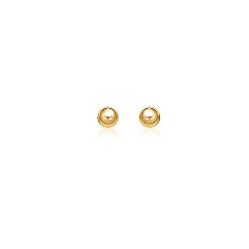 Bids.com 14k Yellow Gold Round Stud Earrings (5.0 mm) Earrings White Smoke Yellow Gold