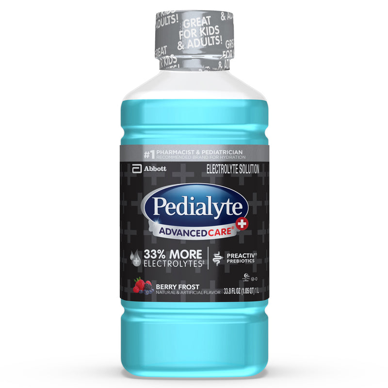Pedialyte Pedialyte Advanced Care Plus Berry Frost Electrolyte Solution 33.8 Fl Oz Baby & Toddler Food White Smoke