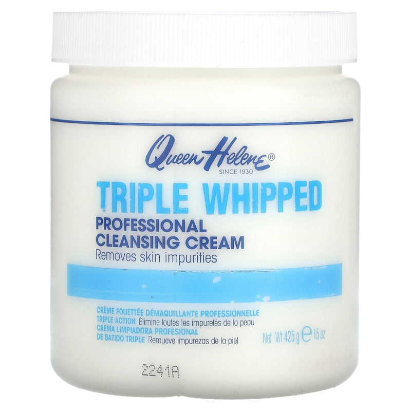 Queen Helene Queen Helene Triple Whipped Professional Cleansing Cream 15 Oz. Jar Skin Care White Smoke