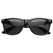 zeroUV 1980s Hollywood Movie Classic Retro Horned Rim Sunglasses 8452 Sunglasses White Smoke Black