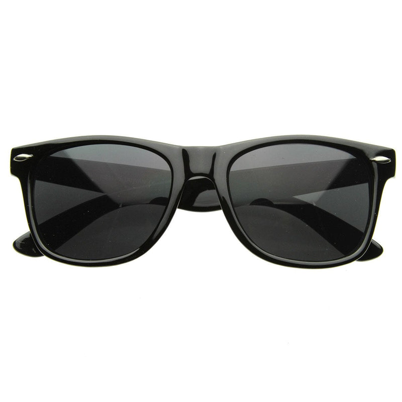 zeroUV 1980s Hollywood Movie Classic Retro Horned Rim Sunglasses 8452 Sunglasses White Smoke Black