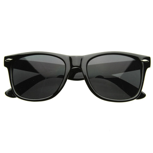 zeroUV 1980s Hollywood Movie Classic Retro Horned Rim Sunglasses 8452 Sunglasses White Smoke Black