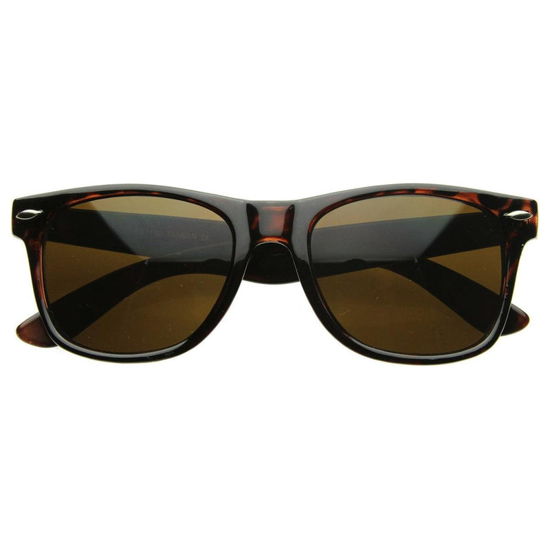 zeroUV 1980s Hollywood Movie Classic Retro Horned Rim Sunglasses 8452 Sunglasses White Smoke Tortoise