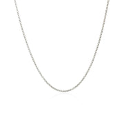 Bids.com 14k White Gold Diamond Cut Rolo Chain 1.1mm Necklaces White Smoke 16 / White Gold,18 / White Gold,20 / White Gold
