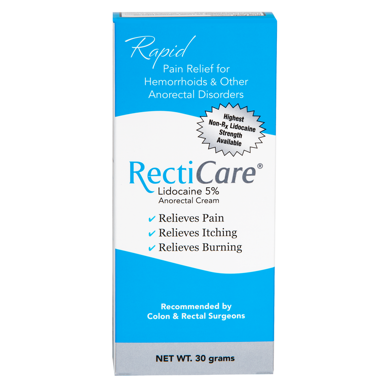 RectiCare RectiCare® Lidocaine 5% Anorectal Cream – Maximum Strength Relief (30 Grams) Health & Beauty White Smoke