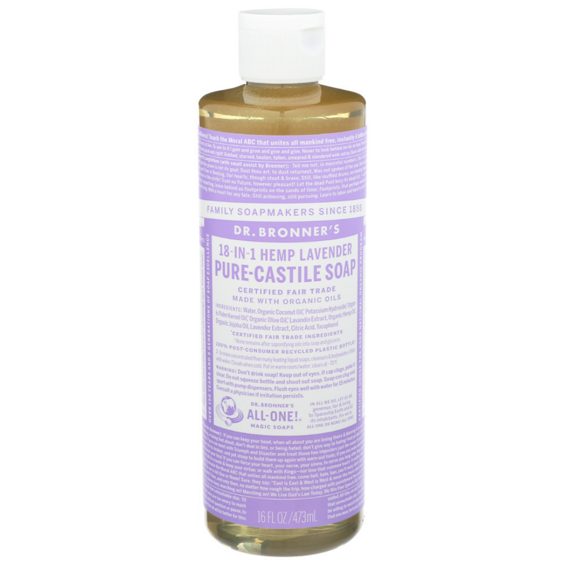 Dr. Bronner's Dr. Bronner's 18 In 1 Hemp Lavender Pure Castile Soap 16 Fl Oz Vitamins & Supplements Light Gray