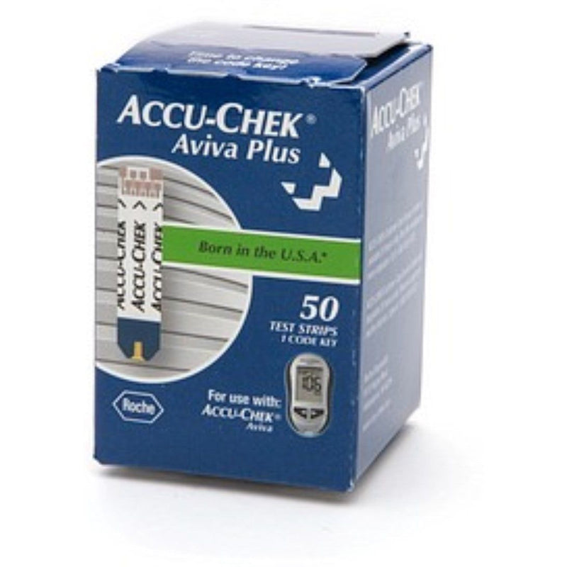Accu-Chek Accu-Chek Aviva Plus Diabetic Test Strips for Aviva Meters, 50 ct Box Blood Glucose Test Strips Dark Slate Gray