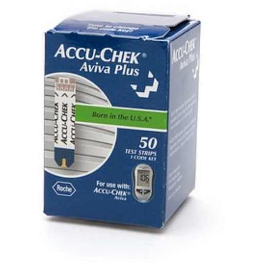 Accu-Chek Accu-Chek Aviva Plus Diabetic Test Strips for Aviva Meters, 50 ct Box Blood Glucose Test Strips Dark Slate Gray
