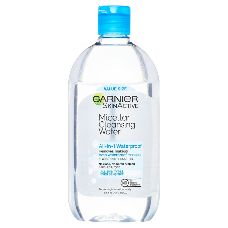 Garnier SkinActive  All-In-1 Waterproof  Micellar Cleansing Water  Value Size 23 Fl Oz Water White Smoke