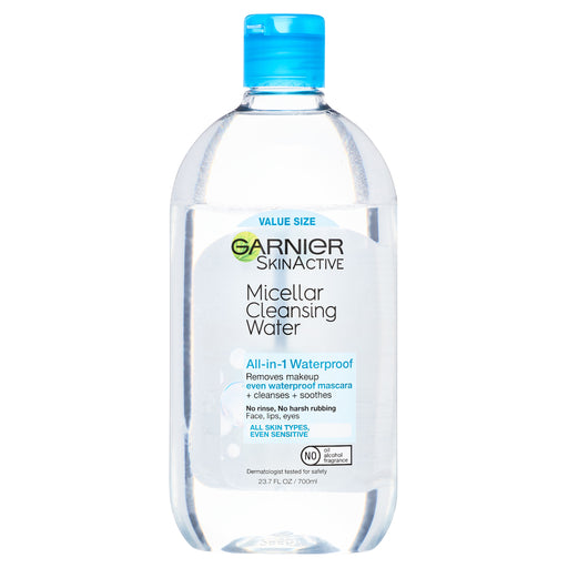 Garnier SkinActive  All-In-1 Waterproof  Micellar Cleansing Water  Value Size 23 Fl Oz Water White Smoke
