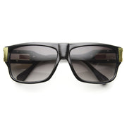 zeroUV 1980's European Retro Fashion Sunglasses 8902 Sunglasses White Smoke Shiny Black Gold,Shiny Black Silver,Matte Black Gold,Tortoise Gold