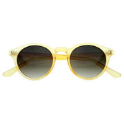 zeroUV Vintage Inspired Key Hole Round Spectacles P3 Sunglasses 7055 Sunglasses White Smoke Yellow Smoke