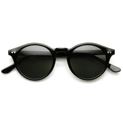 zeroUV Vintage Inspired Key Hole Round Spectacles P3 Sunglasses 7055 Sunglasses White Smoke Black Green