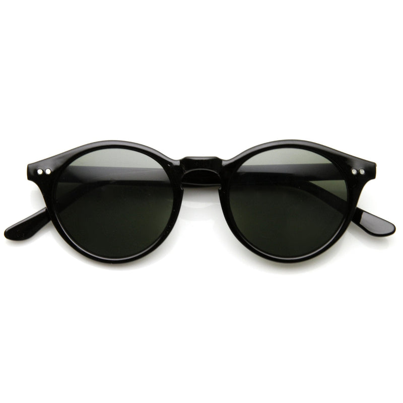 zeroUV Vintage Inspired Key Hole Round Spectacles P3 Sunglasses 7055 Sunglasses White Smoke Black Green
