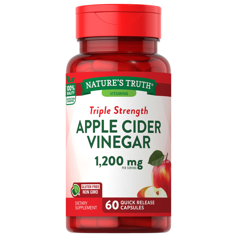 Nature's Truth Nature's Truth® Triple Strength Apple Cider Vinegar – 1200 mg (Quick Release Capsules) Vinegar White Smoke