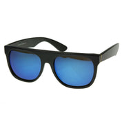 zeroUV Retro Super Flat Top Flash Mirrored Lens Sunglasses 8090 Sunglasses White Smoke Black Ice,White Ice,Clear Ice,White Sun,Black Sun,Black Fire,Red Sun,Black Midnight,Black Purple