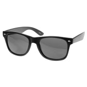 zeroUV Hipster Street Wear Soft Rubber Matte Black Horned Rim Sunglasses 8350 Sunglasses White Smoke Matte Black