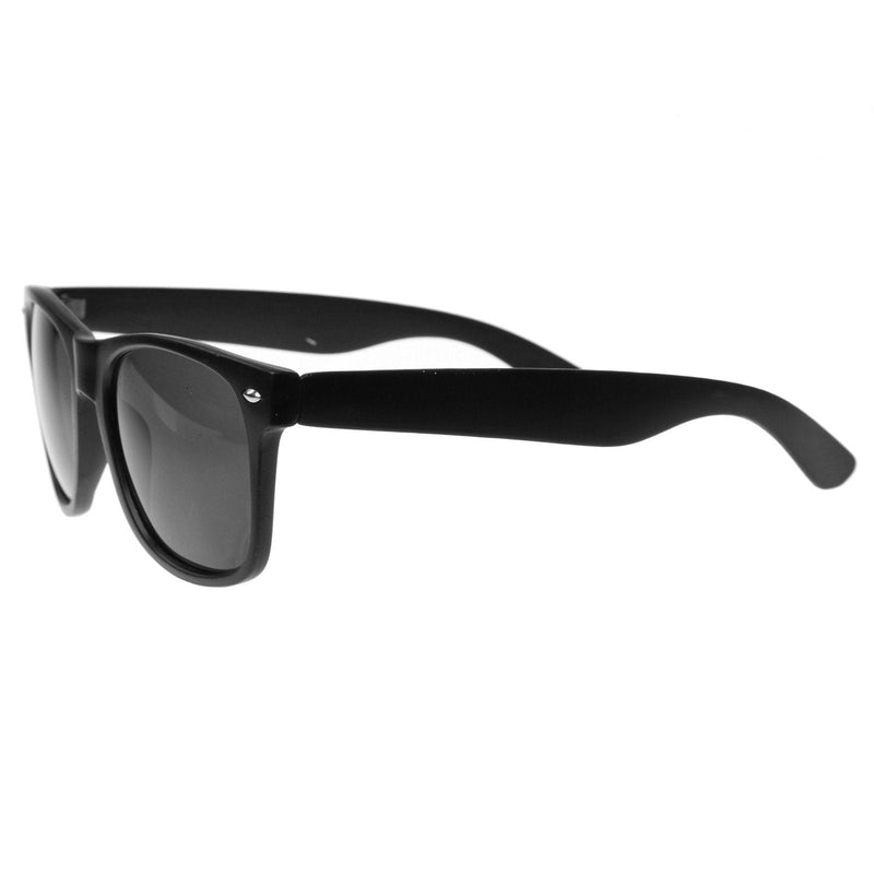 zeroUV Hipster Street Wear Soft Rubber Matte Black Horned Rim Sunglasses 8350 Sunglasses White Smoke Matte Black