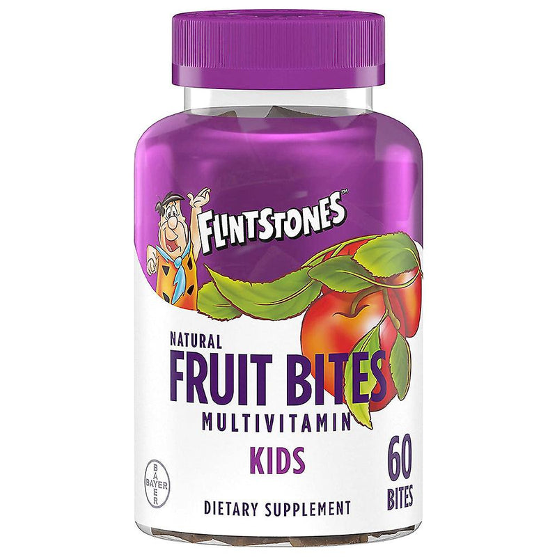 Flintstones Flintstones Multivitamin, Natural, Fruit Bites, Kids Vitamins & Supplements White Smoke