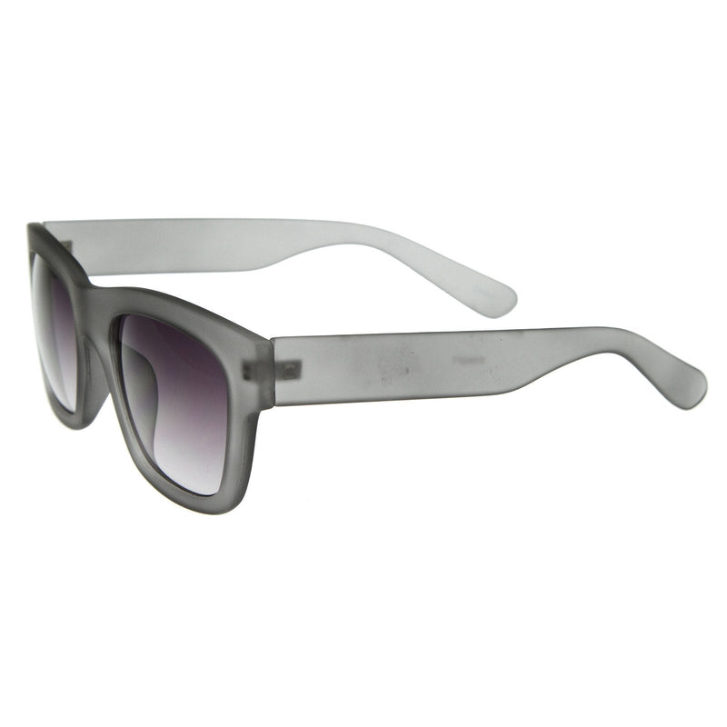 zeroUV Artist Indie Hipster Fashion Soft Rubber Horned Rim Sunglasses 8355 Sunglasses White Smoke Smoke,Red,Black,Tortoise,White