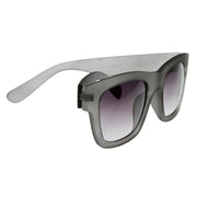 zeroUV Artist Indie Hipster Fashion Soft Rubber Horned Rim Sunglasses 8355 Sunglasses White Smoke Smoke,Red,Black,Tortoise,White