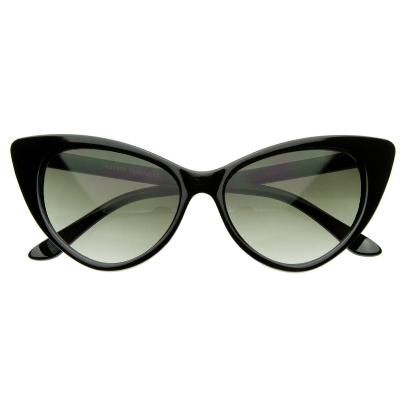 zeroUV Celebrity Hot Tip Pointed Cat Eye Sunglasses 8371 Sunglasses White Smoke Black