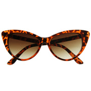 zeroUV Celebrity Hot Tip Pointed Cat Eye Sunglasses 8371 Sunglasses White Smoke Crazy Tortoise