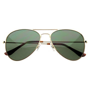 zeroUV Celebrity Classic Metal Military Aviator Sunglasses 1041 Sunglasses White Smoke Gold