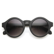 zeroUV Classic Retro Keyhole Round P3 Frame Sunglasses 9196 Sunglasses White Smoke Matte Black