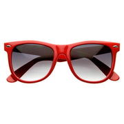 zeroUV Classic Retro Large Colorful Horned Rim Sunglasses 2767 Sunglasses White Smoke Red