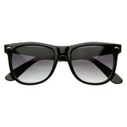 zeroUV Classic Retro Large Colorful Horned Rim Sunglasses 2767 Sunglasses White Smoke Black