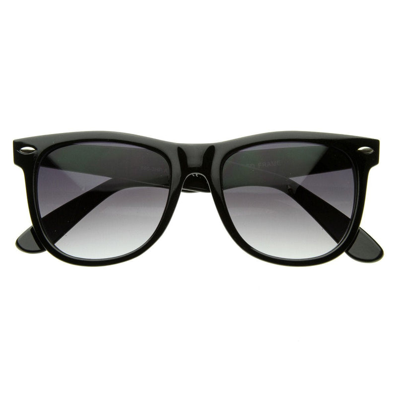 zeroUV Classic Retro Large Colorful Horned Rim Sunglasses 2767 Sunglasses White Smoke Black