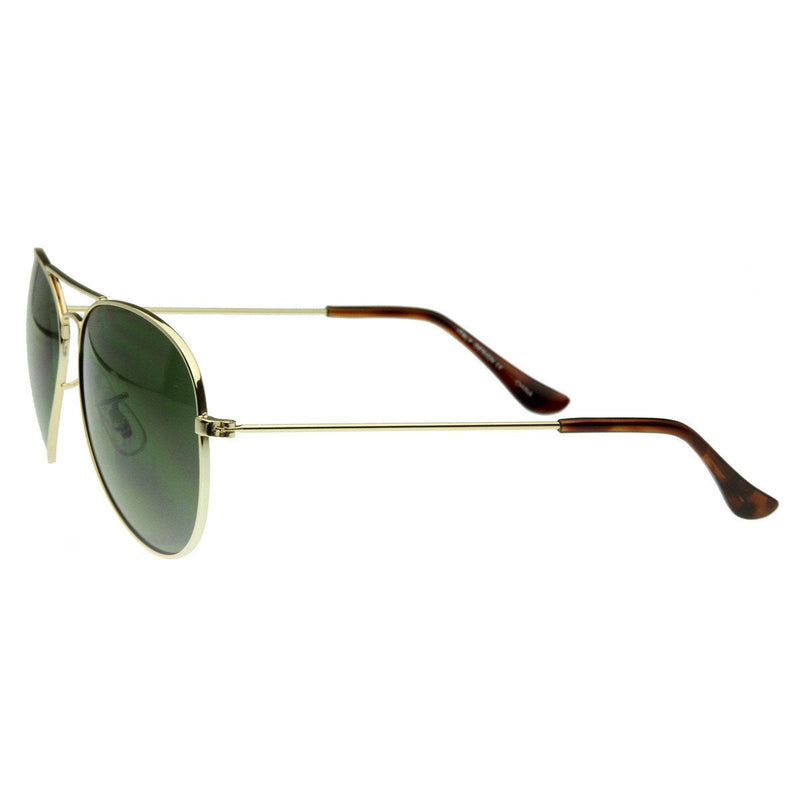 zeroUV Celebrity Classic Metal Military Aviator Sunglasses 1041 Sunglasses White Smoke Gold,Black,Silver,Gunmetal