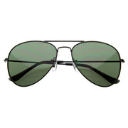 zeroUV Celebrity Classic Metal Military Aviator Sunglasses 1041 Sunglasses White Smoke Black