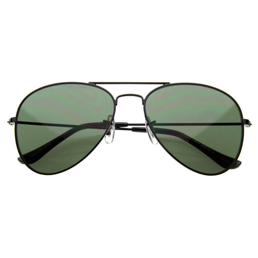 zeroUV Celebrity Classic Metal Military Aviator Sunglasses 1041 Sunglasses White Smoke Black