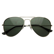 zeroUV Celebrity Classic Metal Military Aviator Sunglasses 1041 Sunglasses White Smoke Silver