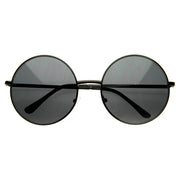 zeroUV Womens Round Celebrity Circle Sunglasses 8370 Sunglasses White Smoke Black Smoke