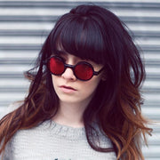 zeroUV Small Retro Round Lennon Style Color Lens Sunglasses 8631 Sunglasses Black Red,Yellow,Green,Orange,Blue