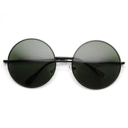 zeroUV Womens Round Celebrity Circle Sunglasses 8370 Sunglasses White Smoke Black Green
