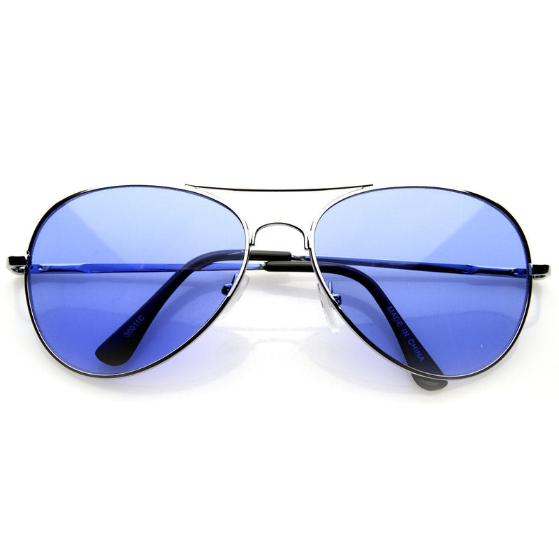 zeroUV Bachelor Party Movie Color Costume Aviator Sunglasses 8405 Sunglasses White Smoke Red,Orange,Pink,Purple,Blue,Yellow