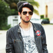 zeroUV Limited Dead Stock Glass Lens Classic Metal Military Aviator Sunglasses 1042 Sunglasses White Smoke Gold,Black