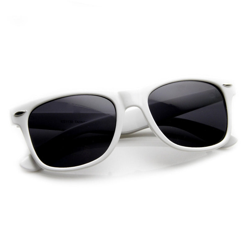 zeroUV Retro Classic Colorized Horned Rim Sunglasses 2395 Sunglasses White Smoke White,Red,Black