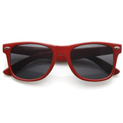 zeroUV Retro Classic Colorized Horned Rim Sunglasses 2395 Sunglasses White Smoke Red