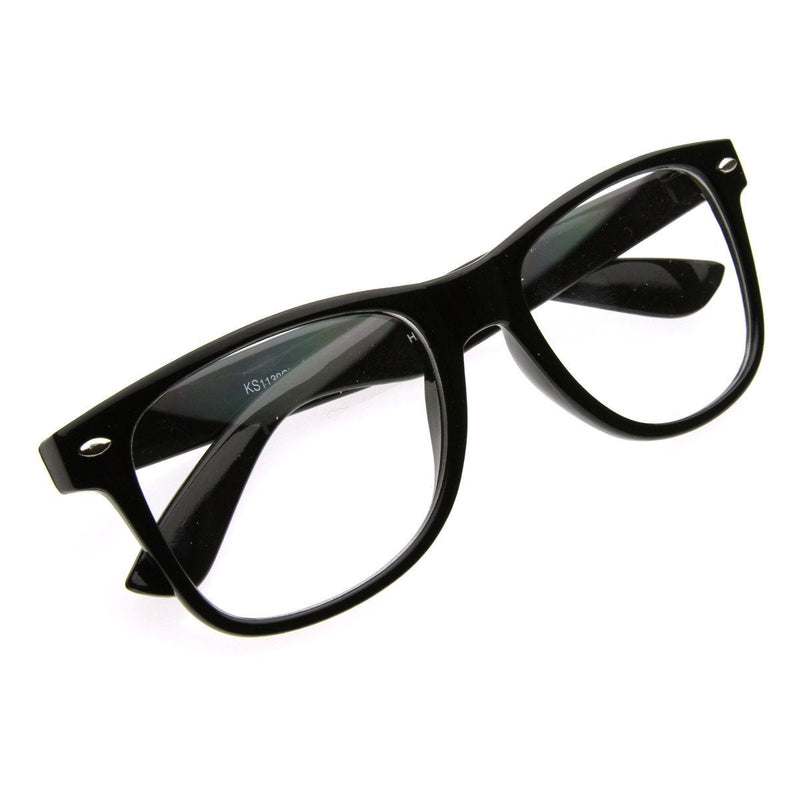 zeroUV Retro Clear Lens Nerd Geek Horned Rim Glasses 2873 Glasses White Smoke Black,Red,White,Tortoise