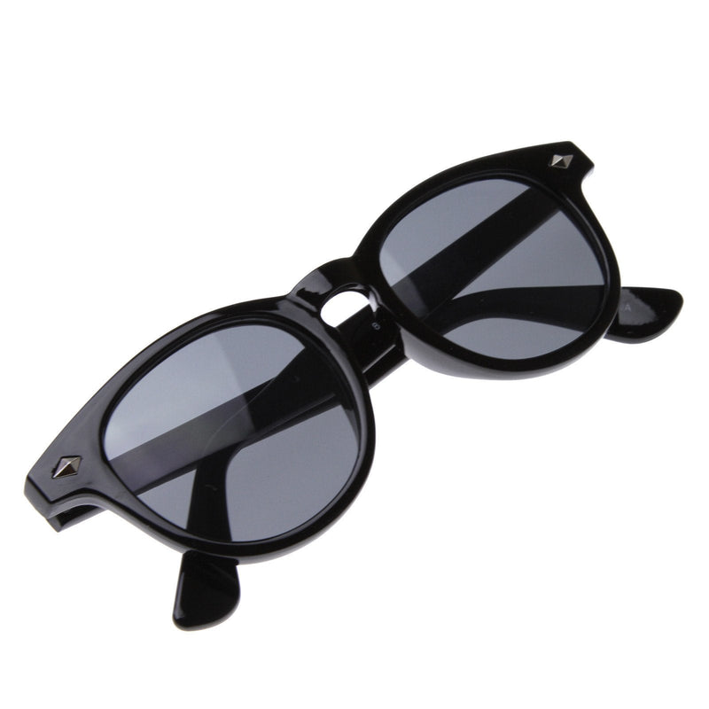 zeroUV Retro Dapper P3 Key Hole Horned Rim Sunglasses 8308 Sunglasses White Smoke Black Smoke,Black Blue,Tortoise Smoke,Tortoise Amber