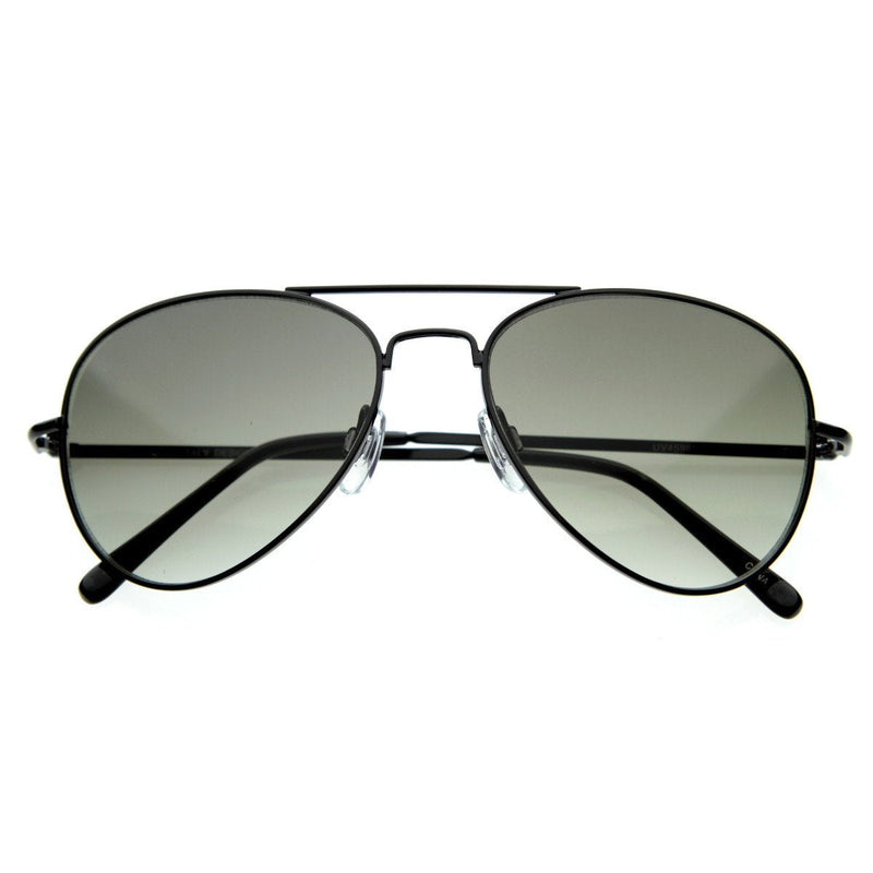 zeroUV Medium Classic Retro Metal Frame Aviator Sunglasses 53mm 1372 Sunglasses White Smoke Black Smoke