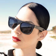 zeroUV Hipster Super Flat Top Retro Horned Rim Sunglasses 8066 Sunglasses White Smoke Shiny Black,White,Red,Tortoise,Matte Black,Dark Grey,Light Grey,Rubber Matte Black,Clear Mirror